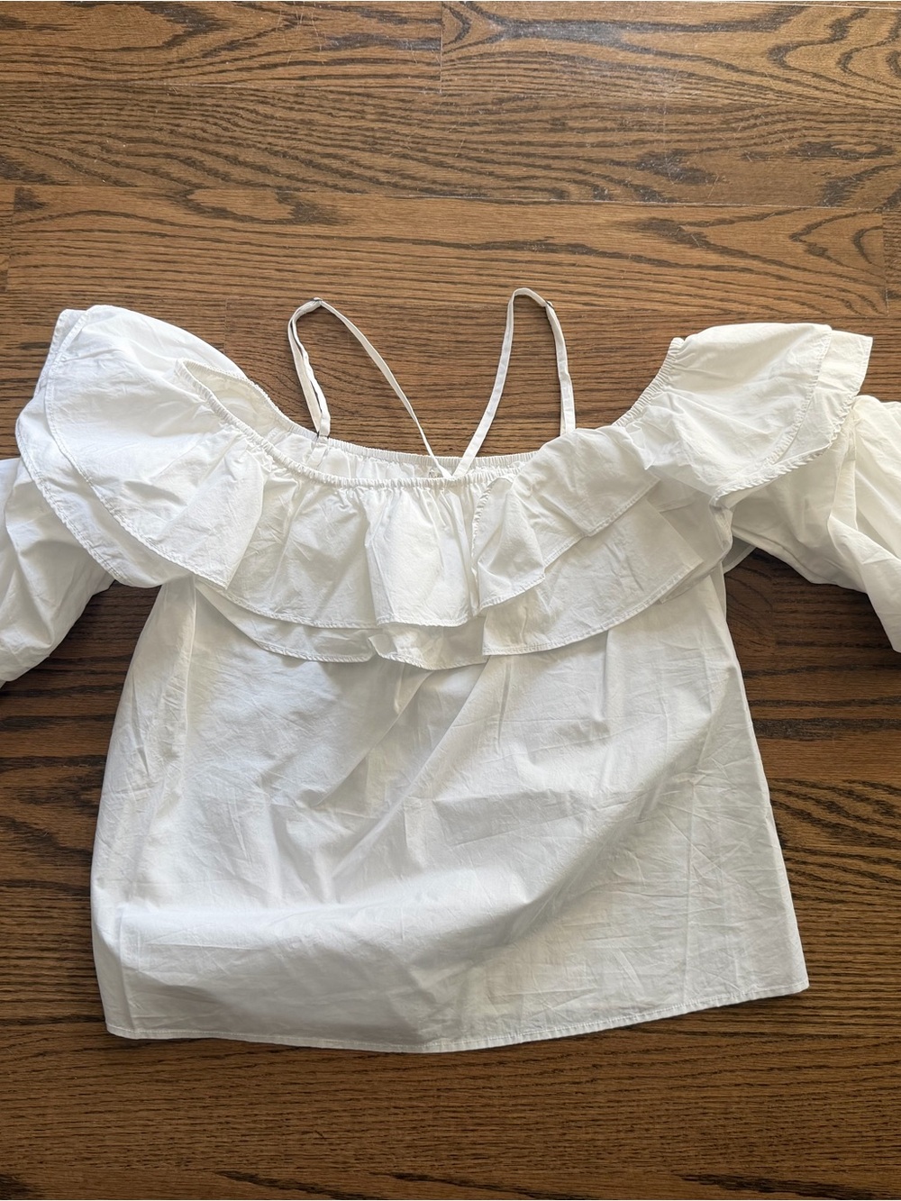 Joie White Elastic-Neck Spaghetti Strap Top